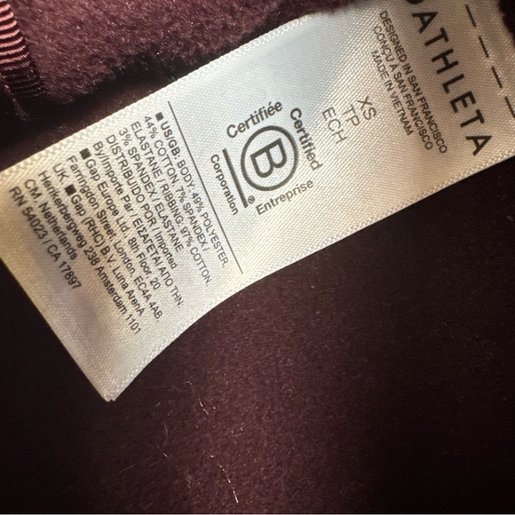 Athleta Plum Full Zip Hoodie with Thumb Holes Size XS - Picture 4 of 7